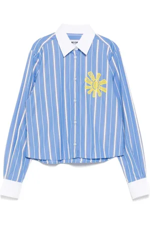Msgm Camisa con logo bordado