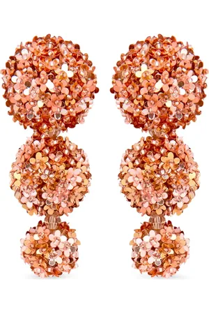 Oscar de la Renta Pendientes con colgante Flower Pompom