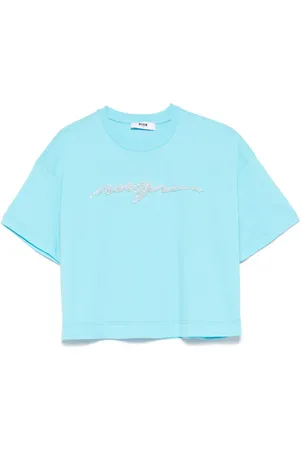 Msgm Camiseta con aplique del logo