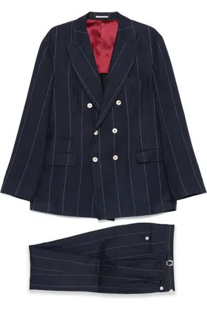 Brunello Cucinelli Traje a rayas diplomáticas