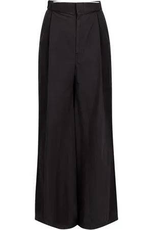 Maison Margiela Pantalones palazzo con logo Four Stitch