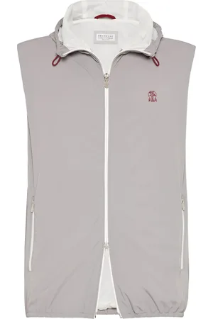 Brunello Cucinelli Chaleco con logo bordado