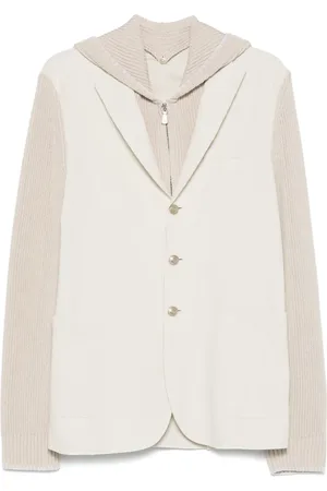 ELEVENTY Blazer con paneles de punto