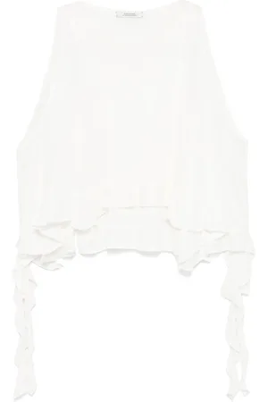 Dorothee Schumacher Top sin mangas con detalle de volantes