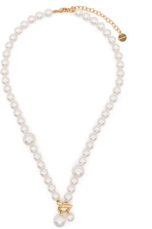 Salvatore Ferragamo Collar con detalle de perlas