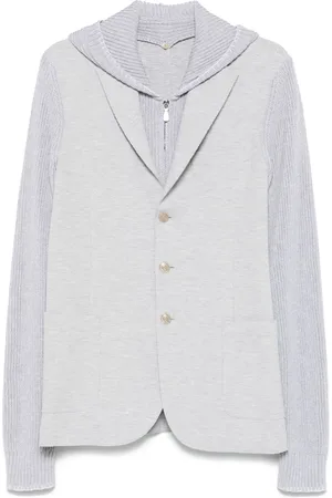 ELEVENTY Blazer con paneles de punto