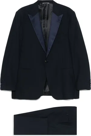 CANALI Traje con solapas de satén
