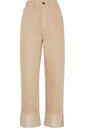 Brunello Cucinelli Pantalones rectos estilo capri