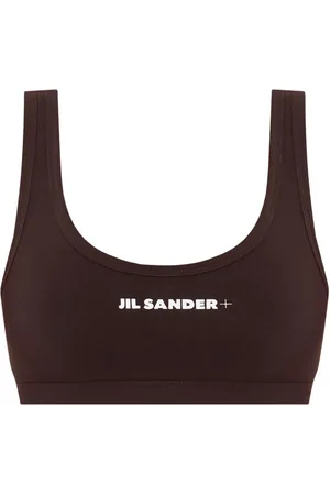 Jil Sander Top de bikini con logo estampado
