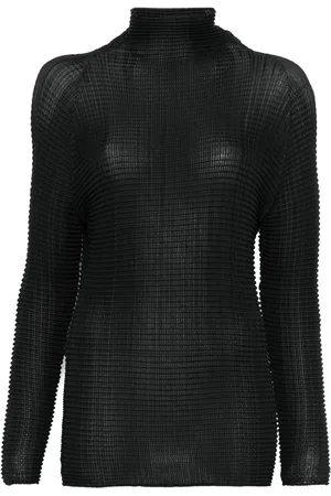 Issey Miyake Top con pliegues