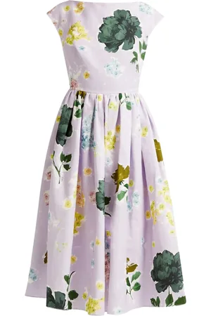 Erdem Vestido midi con cuello barco