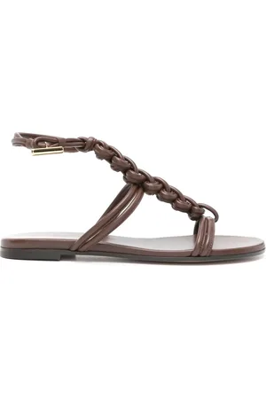 Gianvito Rossi Sandalias planas trenzadas