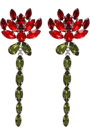 Simone Rocha Pendientes con detalles de cristales
