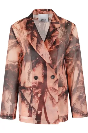 ERIKA CAVALLINI Blazer con palmera estampada