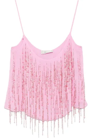 BLUMARINE Top con cuentas