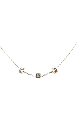 LOUIS VUITTON Collar Crystal Gamble bañado en plata con detalle de cristal 2013