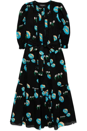 Cynthia Rowley Vestido de gasa con detalle de pliegues