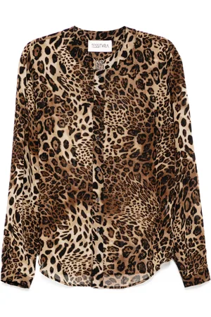 Tessitura Body Couture Camisa Leopard Mandarin