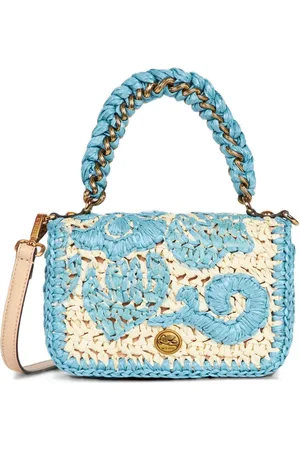 Etro Bolso shopper mini de rafia