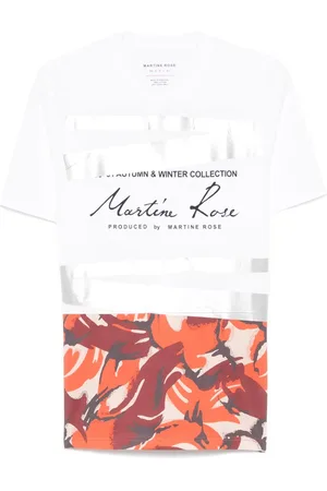 MARTINE ROSE Camiseta con motivo en el pecho