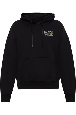 EA7 Sudadera con capucha y logo en relieve