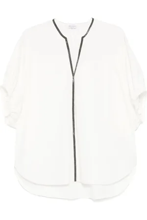 Brunello Cucinelli Blusa con cadena Monili