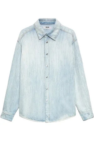Msgm Sobrecamisa vaquera con efecto lavado