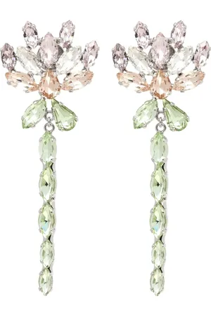 Simone Rocha Pendientes con motivo floral y cristales