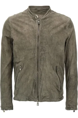 GIORGIO BRATO Chaqueta biker con cremallera descentrada