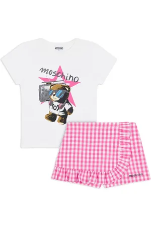 Moschino Pantalones cortos y camiseta a cuadros gingham
