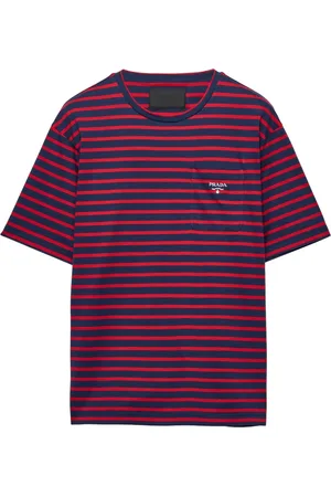 Prada Camiseta de algodón a rayas