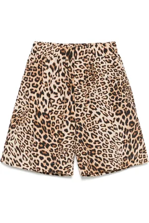 A PAPER KID Bermudas con motivo de leopardo