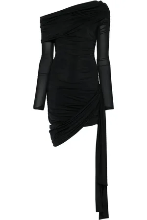 BLUMARINE Vestido corto drapeado con detalle de fajín