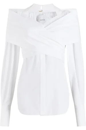 Patou Blusa con diseño cruzado de popelina