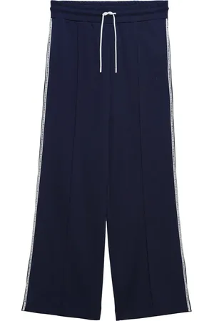 Msgm Pantalones de chándal con ribete de ganchillo