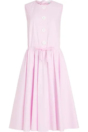 Patou Vestido midi de popelina con botones