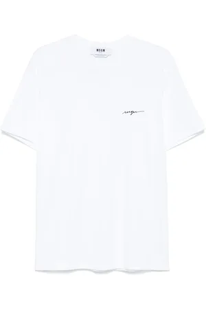Msgm Camiseta con logo bordado