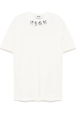 Msgm Camiseta con logo estampado