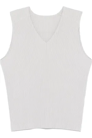 Issey Miyake Top con pliegues