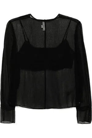 Vince Blusa con ribete de encaje