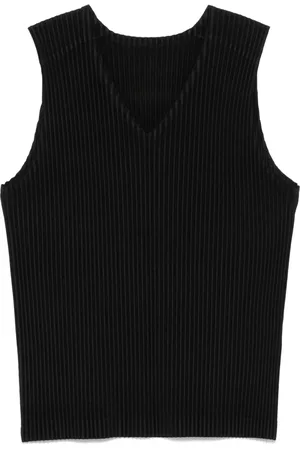 Issey Miyake Top con pliegues
