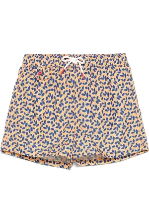 Kiton Bañador con hojas estampadas