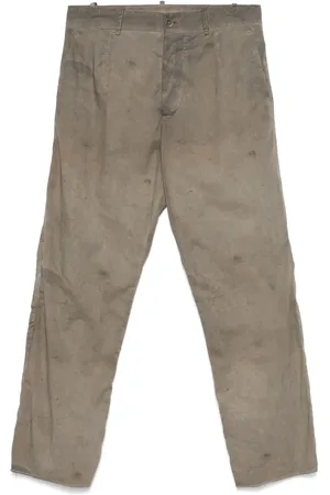 MASNADA Pantalones con efecto envejecido