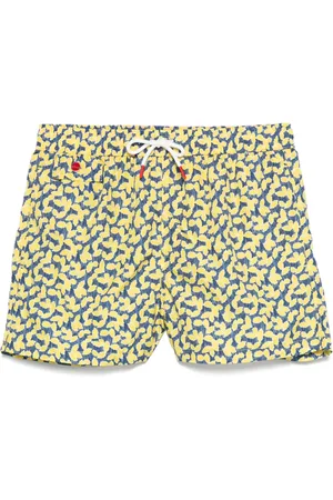 Kiton Bañador con hojas estampadas