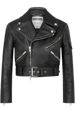 Moschino Chaqueta biker con cremallera