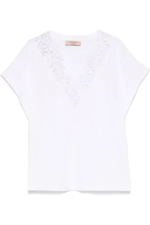 Twin-Set Camiseta con detalles de encaje