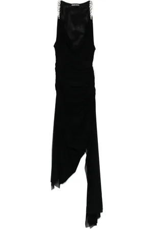 DAVID KOMA Vestido largo drapeado