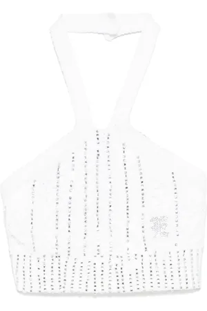 ERMANNO SCERVINO Top con aplique de cristales