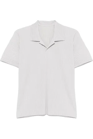 Issey Miyake Polo con detalles plisados
