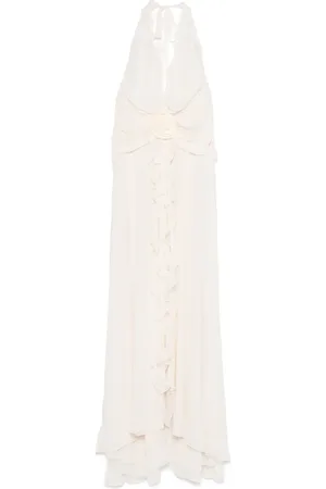 BLUMARINE Vestido largo con volantes